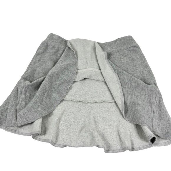 Pam & Gela Terry Cloth Pull-on Peplum Style Skirt Light Gray Ladies Size Large - Picture 6 of 7